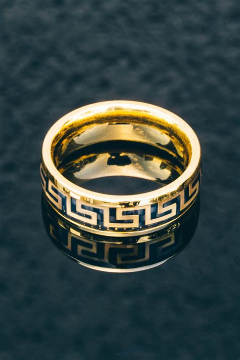 ring versace men|Versace men's wedding rings.